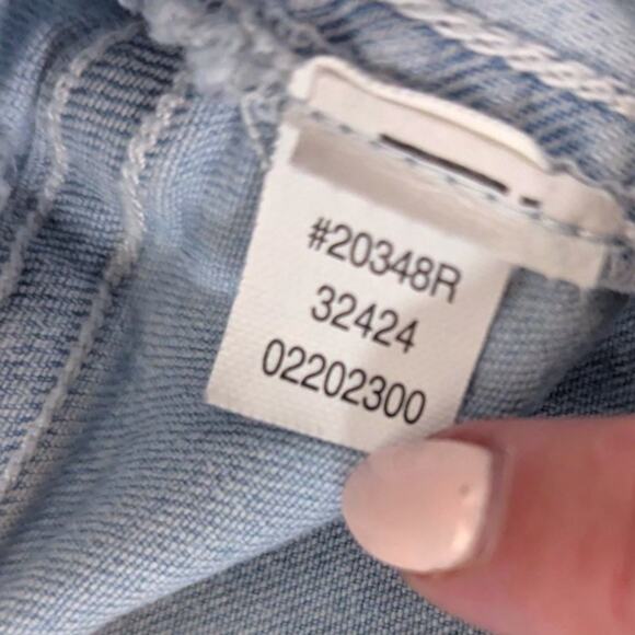 SPANX Size XL Retro Light Wash Denim Tummy Shaping Pull-On Flare Jeans 20348R - Picture 4 of 5